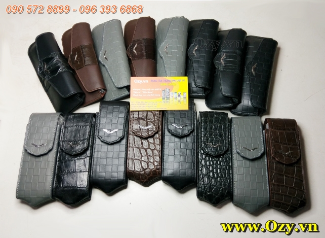 Bao đựng vertu da cá sấu